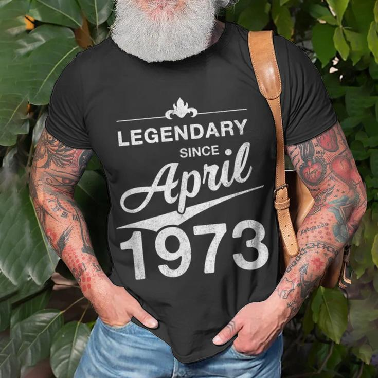 50 Geburtstag 50 Jahre Alt Legendär Seit April 1973 V4 T-Shirt Geschenke für alte Männer