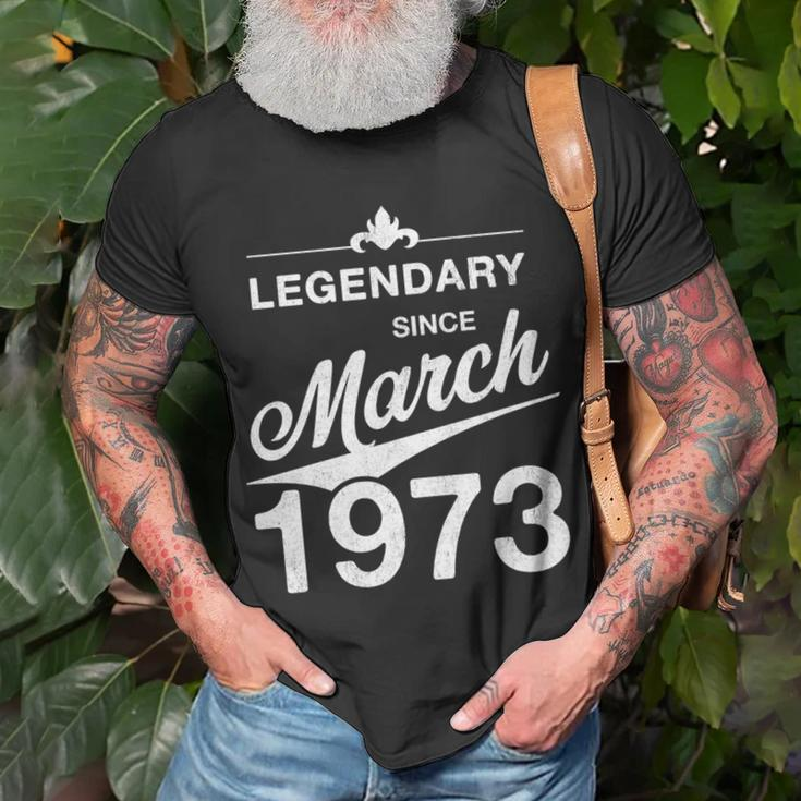 50 Geburtstag 50 Jahre Alt Legendär Seit März 1973 V3 T-Shirt Geschenke für alte Männer