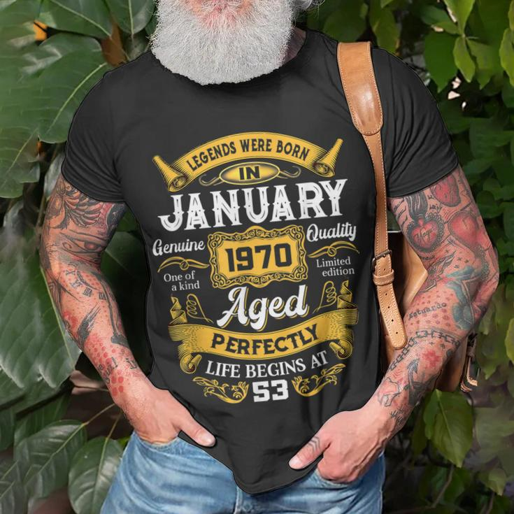 53 Years Old Legends Born In January 1970 53Rd Bday T-shirt Gifts for Old Men