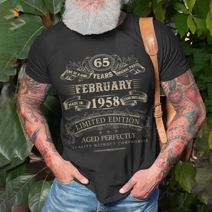 65. Geburtstag T-Shirt 1958 Vintage Outfit für Frauen & Männer Geschenke für alte Männer