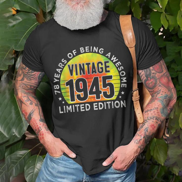 78 Jahre Vintage 1945 T-Shirt, Retro Geschenk zum 78. Geburtstag Geschenke für alte Männer