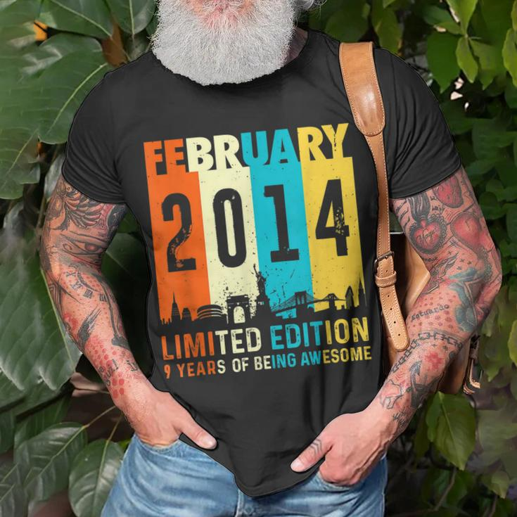 9 Limitierte Auflage Hergestellt Im Februar 2014 9 T-Shirt Geschenke für alte Männer