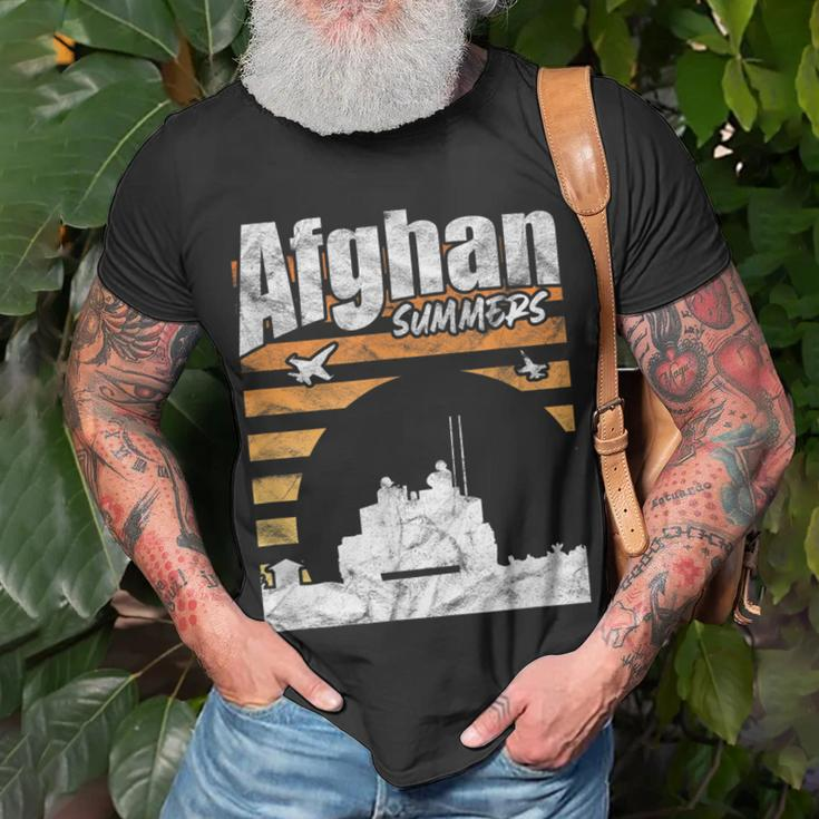 Afghan Summers Afghanistan Veteran Army Military Vintage Unisex T-Shirt Gifts for Old Men
