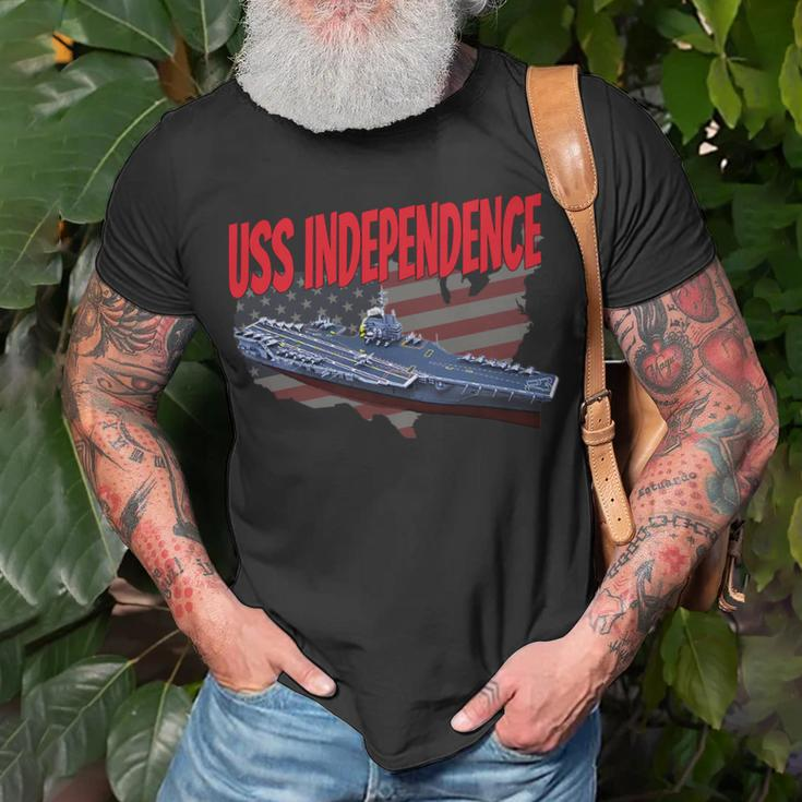 Aircraft Carrier Uss Independence Cv-62 For Grandpa Dad Son T-Shirt Gifts for Old Men