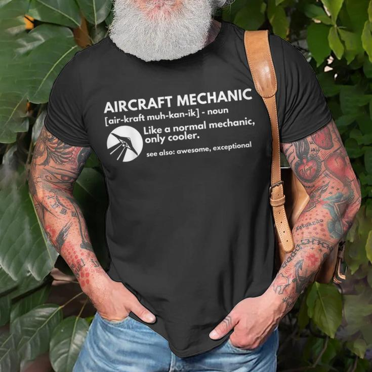 Aircraft Mechanic Definition Aviation Gift Unisex T-Shirt Gifts for Old Men