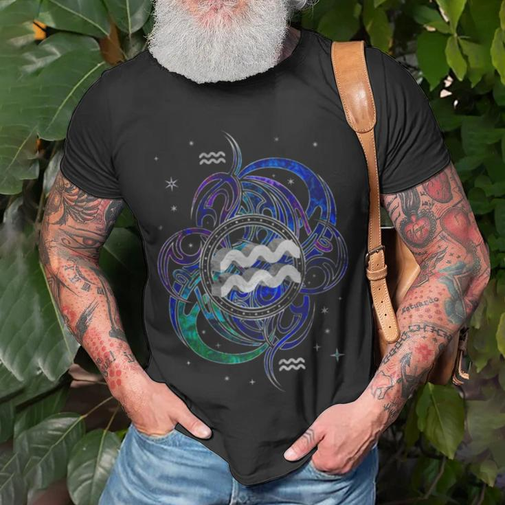 Aquarius Zodiac Sign Air Element Unisex T-Shirt Gifts for Old Men