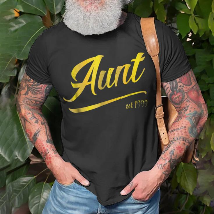 Aunt Est 1999 MatchingUncle New Niece Nephew Auntie Unisex T-Shirt Gifts for Old Men
