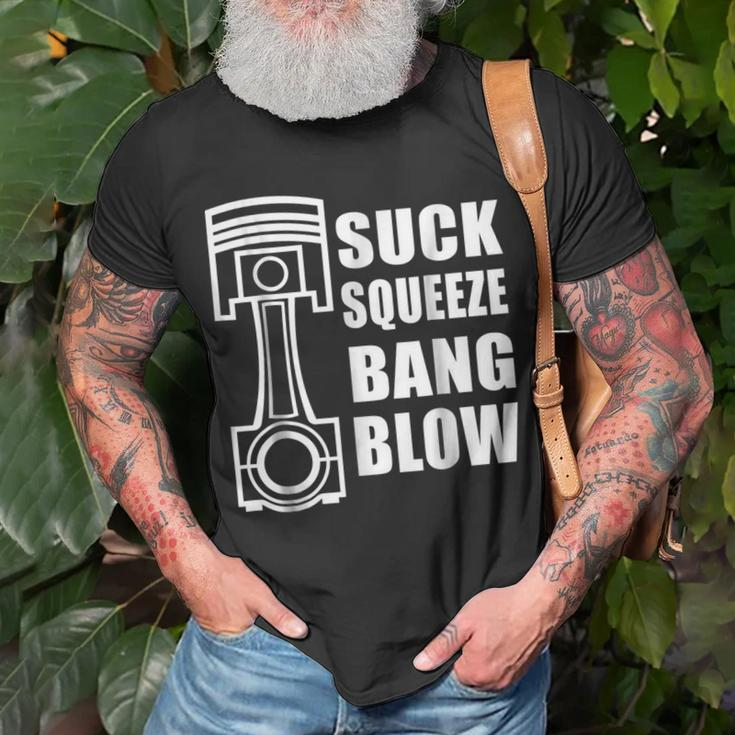 Auto Automotive Mechanic Engine Piston Graphic Unisex T-Shirt Gifts for Old Men