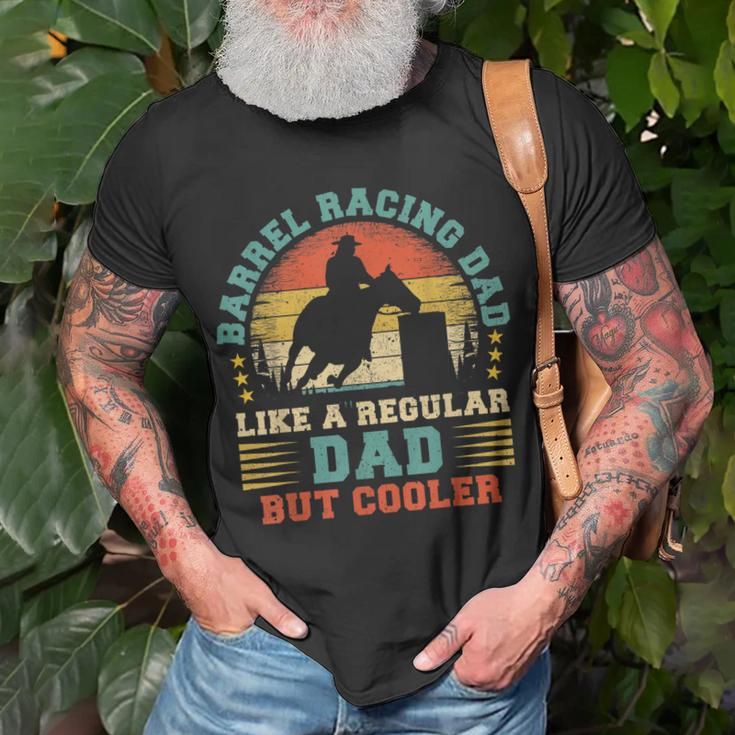 Mens Barrel Racing Lover Vintage Barrel Racing Dad Fathers Day T-Shirt Gifts for Old Men