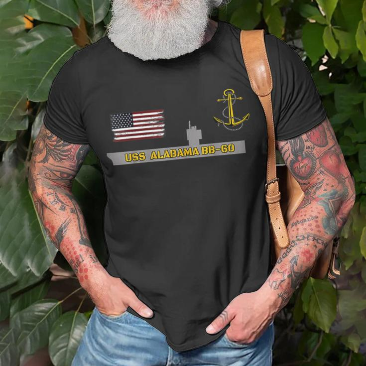 Battleship Uss Alabama Bb-60 Warship Veteran Grandpa Father T-Shirt Gifts for Old Men