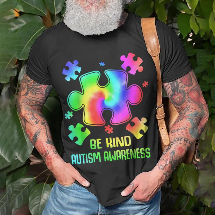 Be Kind Puzzle Tie Dye Autism Awareness Toddler Kids Unisex T-Shirt Gifts for Old Men