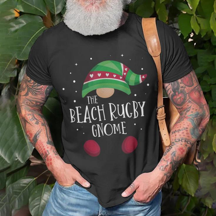 Beach Rugby Gnome Passender Weihnachtspyjama T-Shirt Geschenke für alte Männer