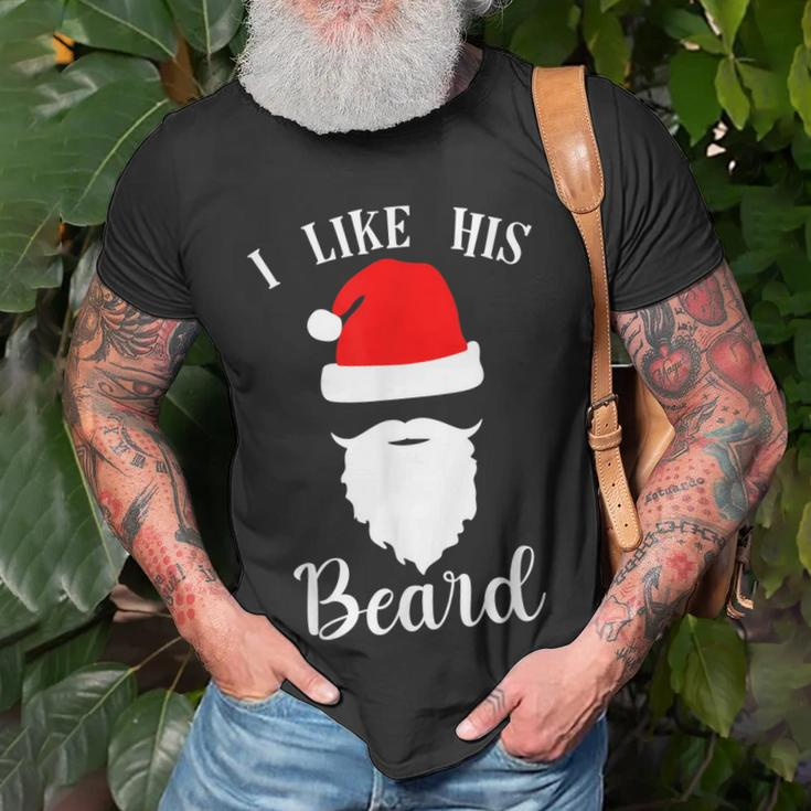I Like His Beard I Like Her Butt Matching Couples Christmas T-shirt Gifts for Old Men