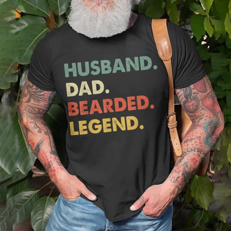 Bearded Men Husband Dad Bearded Legend Vintage T-Shirt Gifts for Old Men