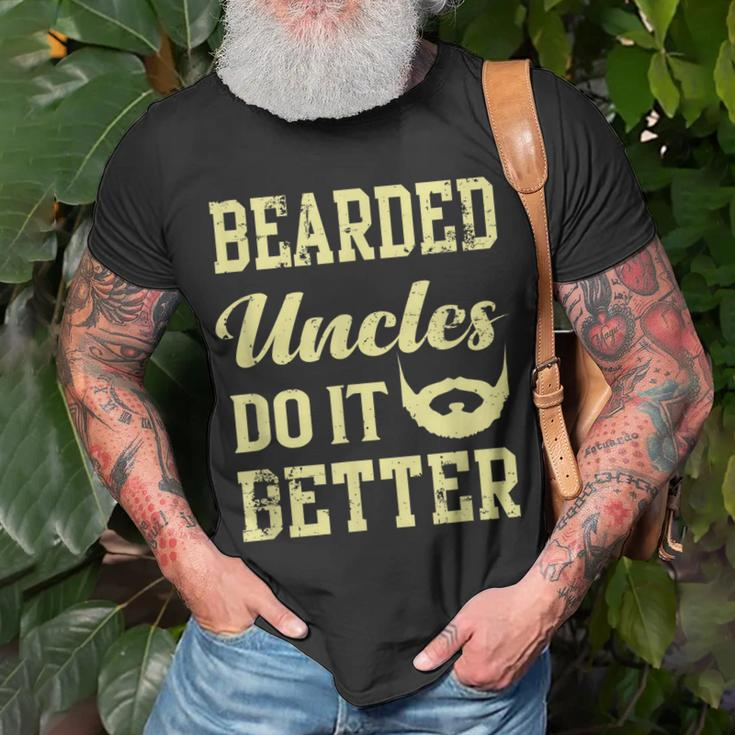 Bearded Uncles Do It Better Funny Uncle Unisex T-Shirt Gifts for Old Men