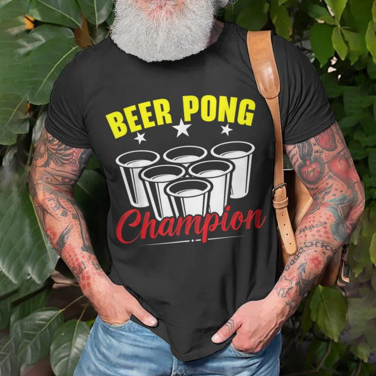 Beer Pong Champion Alkohol Trinkspiel Beer Pong T-Shirt Geschenke für alte Männer