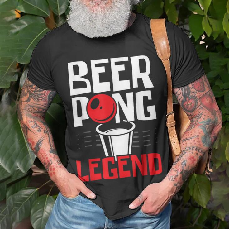 Beer Pong Legend Alkohol Trinkspiel Beer Pong V2 T-Shirt Geschenke für alte Männer