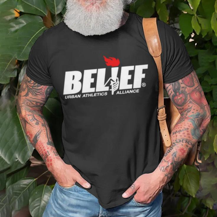 Belief Urban Athletics Alliance Unisex T-Shirt Gifts for Old Men