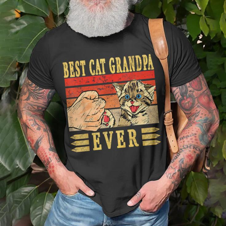 Best Cat Grandpa Ever Katzen Opa Vatertag Geburtstag Katze T-Shirt Geschenke für alte Männer
