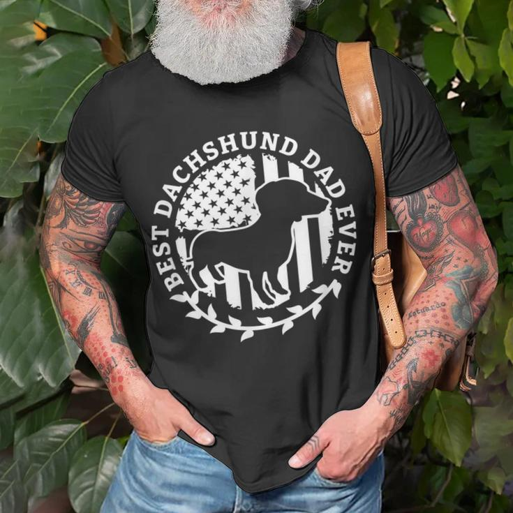 Best Dachshund Dad Ever Wiener Dackel Teckel Dachshund Owner Unisex T-Shirt Gifts for Old Men