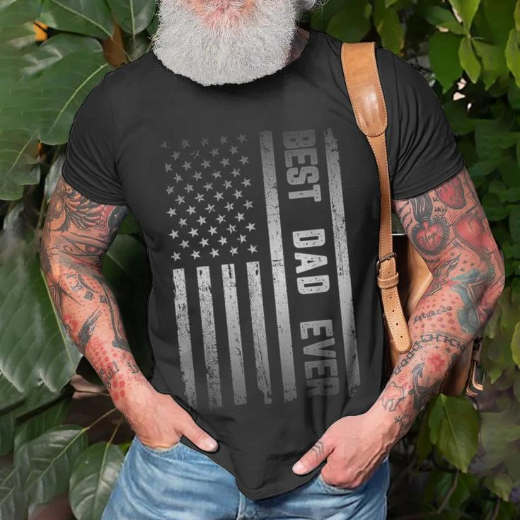 Best Dad Ever American Us Flag Fathers Day Unisex T-Shirt Gifts for Old Men