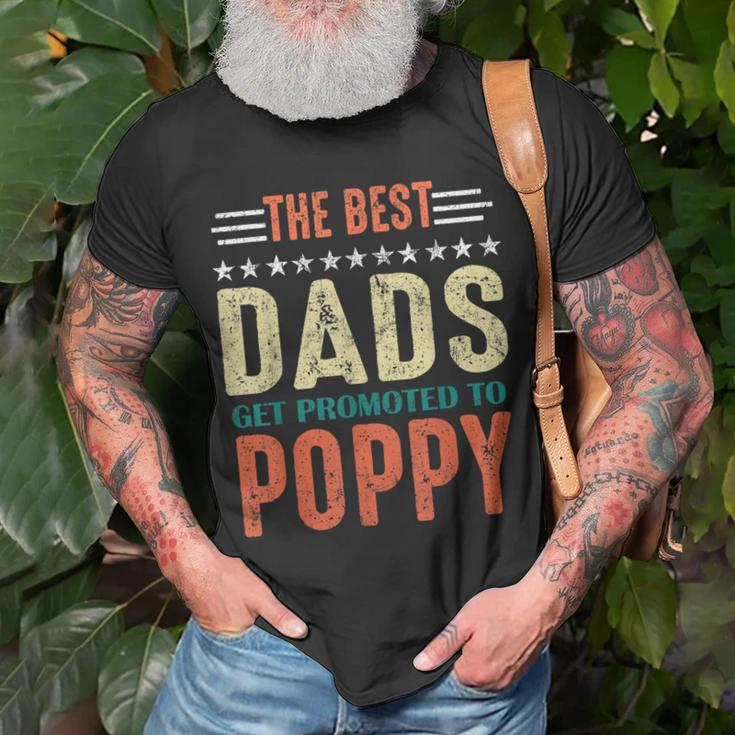 Best Dads Get Promoted To Poppy New Dad 2020 Unisex T-Shirt Gifts for Old Men