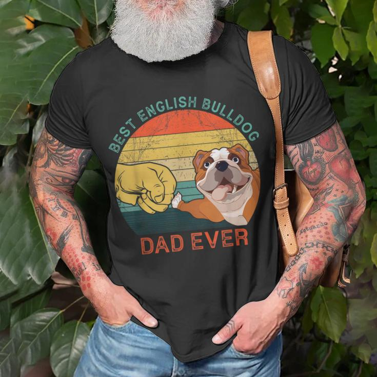 Mens Best English Bulldog Dad Ever Fathers Day For Dog Dad Papa T-Shirt Gifts for Old Men