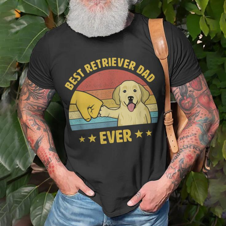 Mens Best Golden Retriever Dad Ever Vintage Puppy Lover T-Shirt Gifts for Old Men