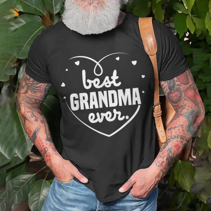 Best Grandma Ever Grandma Mothers Day Hearts Birthday Gifts Unisex T-Shirt Gifts for Old Men