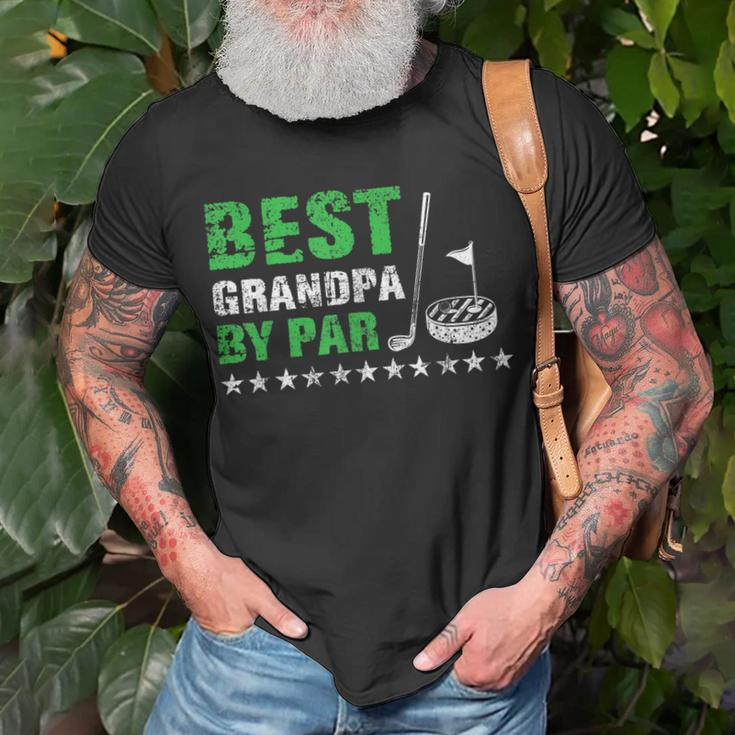 Best Grandpa By Par Golf Lover Fathers Day Funny Dad Gift For Mens Unisex T-Shirt Gifts for Old Men