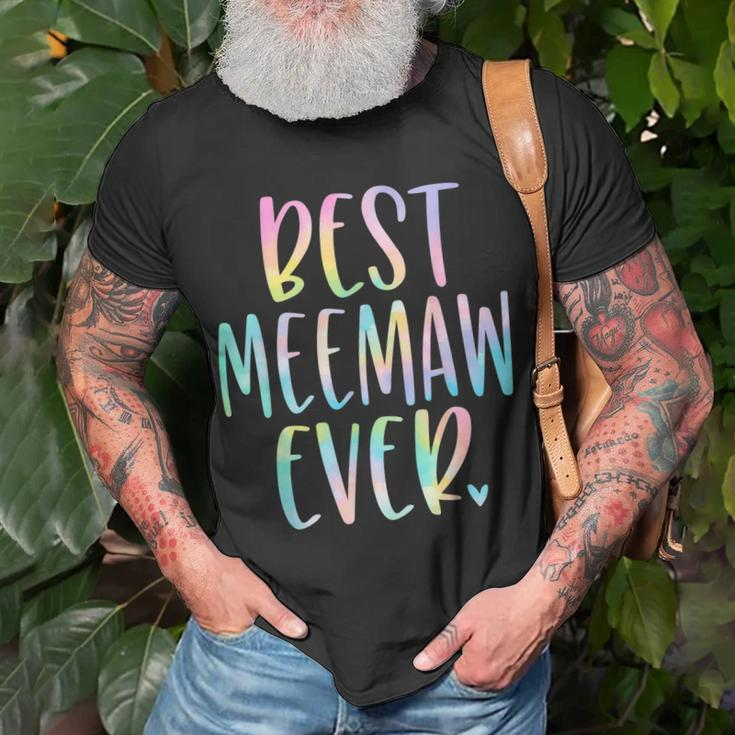 Best Meemaw Ever Gifts Grandma Mothers Day Tie Dye Unisex T-Shirt Gifts for Old Men