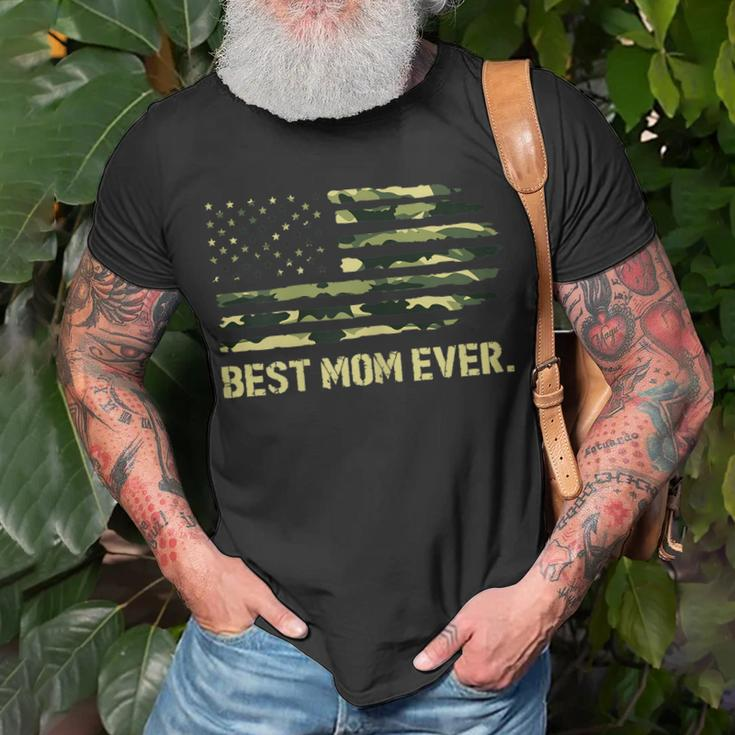 Best Mom Ever Camo American Flag Gift For Womens Unisex T-Shirt Gifts for Old Men