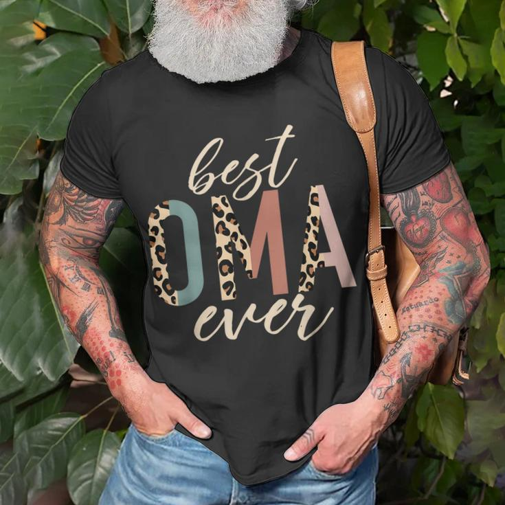 Best Oma Ever Gifts Leopard Print Mothers Day Unisex T-Shirt Gifts for Old Men