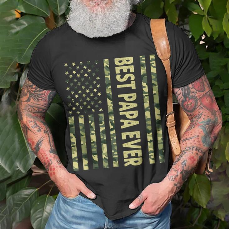 Best Papa Ever Us American Flag Funny Grandpa Fathers Day Gift For Mens Unisex T-Shirt Gifts for Old Men