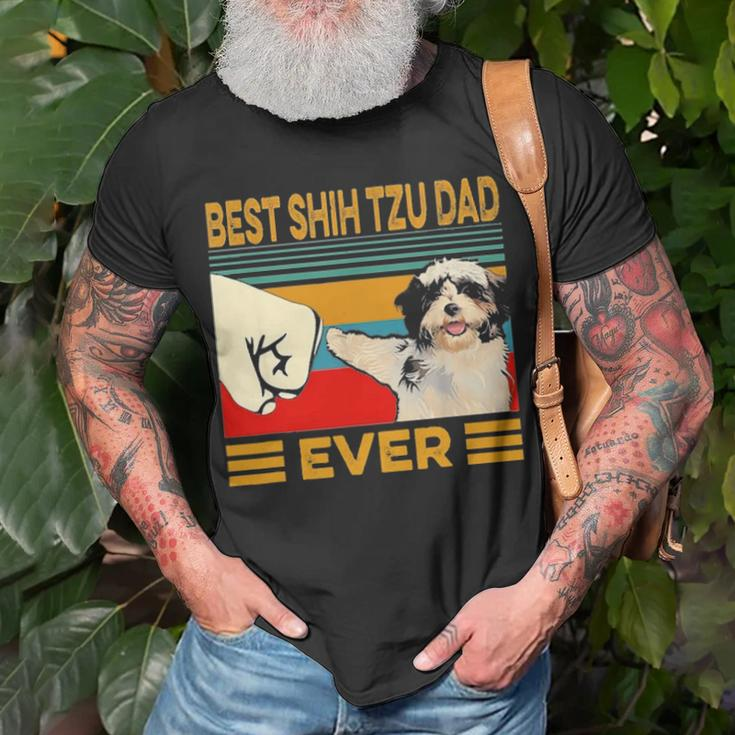 Best Shih Tzu Dad Ever Retro Vintage V2 Unisex T-Shirt Gifts for Old Men