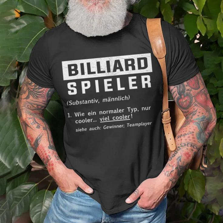 Bester Billiard Spieler Definition Billiard Geschenk T-Shirt Geschenke für alte Männer