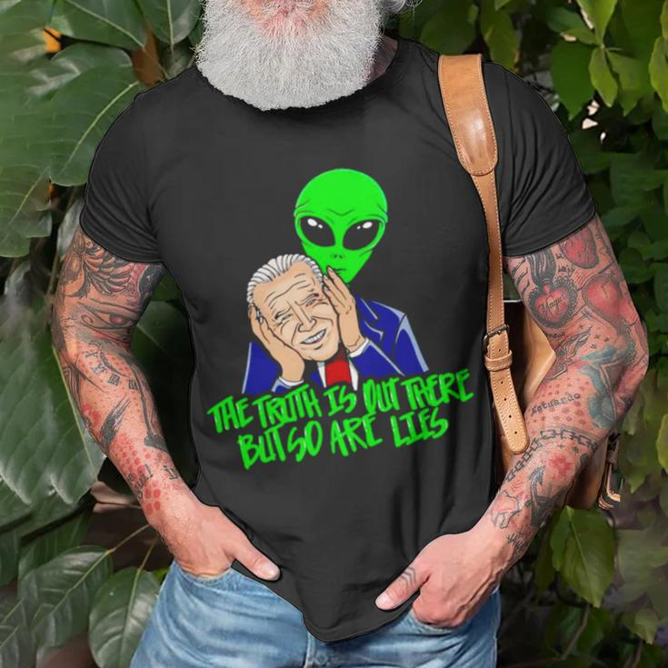 Biden The Truth Is Out There But So Are Lies Unisex T-Shirt Gifts for Old Men