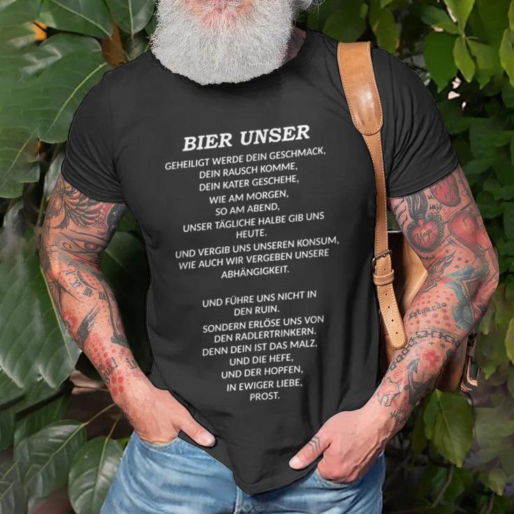 Bier Unser Lustiges T-Shirt, Parodie Gebet für Bierfans Geschenke für alte Männer