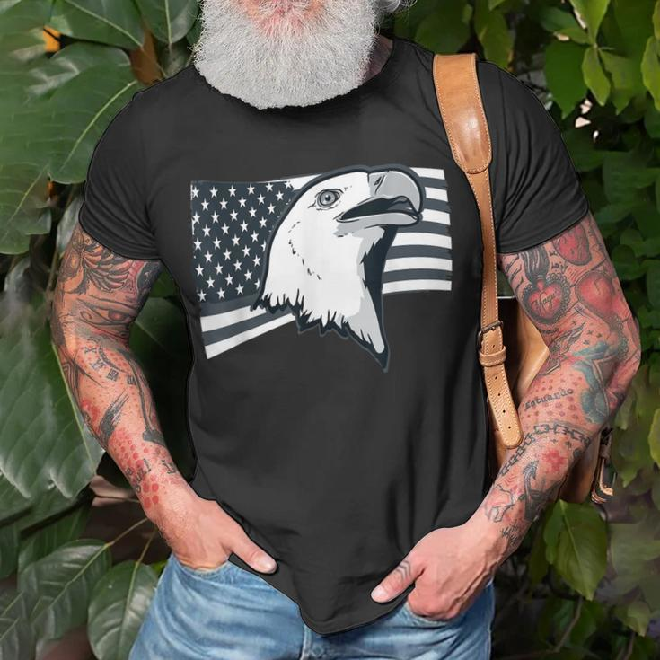 Bird Brave Amerikanische Flagge T-Shirt Geschenke für alte Männer