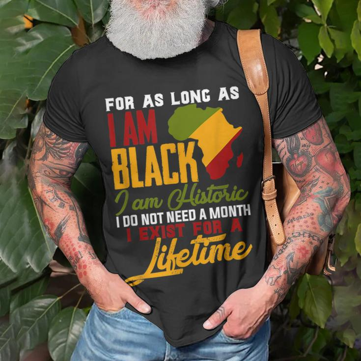I Am Black History Lifetime Cool Black History Month Pride V2 T-shirt Gifts for Old Men