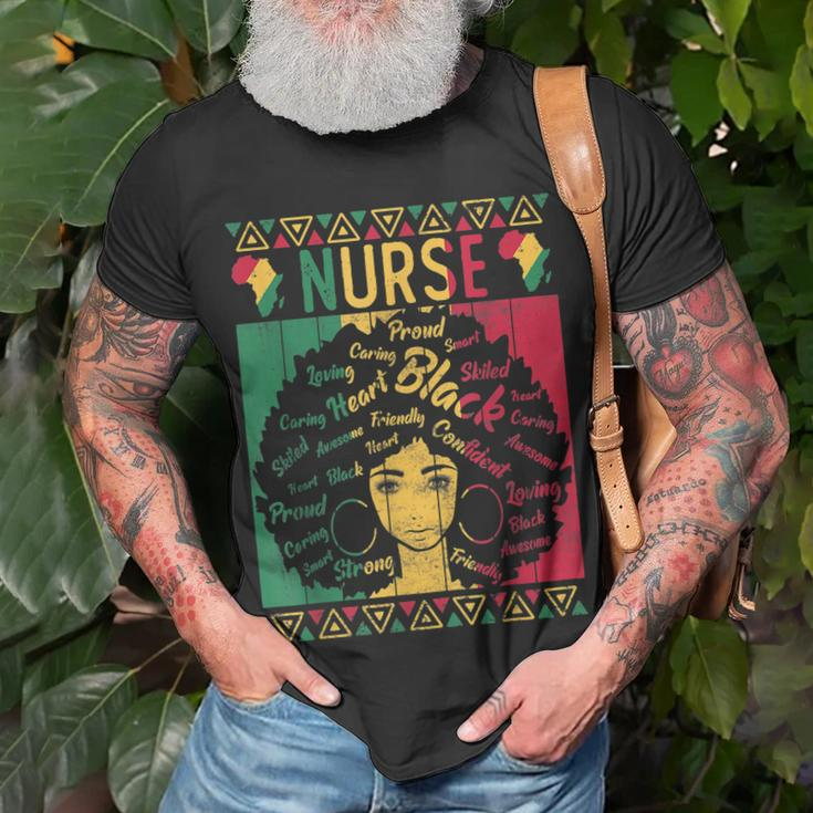 Black History Month 2023 Women Nurses African American Nurse T-Shirt Gifts for Old Men