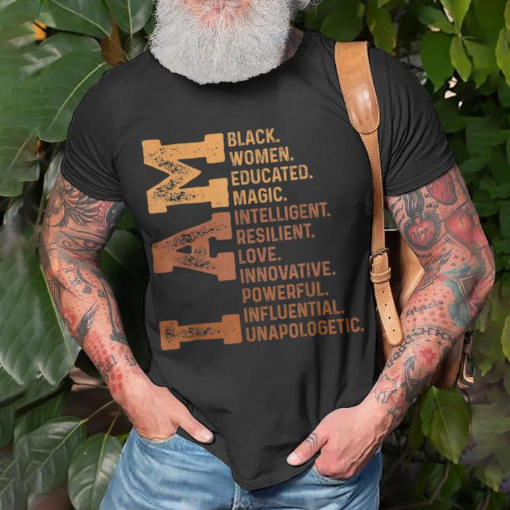 I Am Black Woman Educated Melanin Pride Black History Month T-Shirt Gifts for Old Men