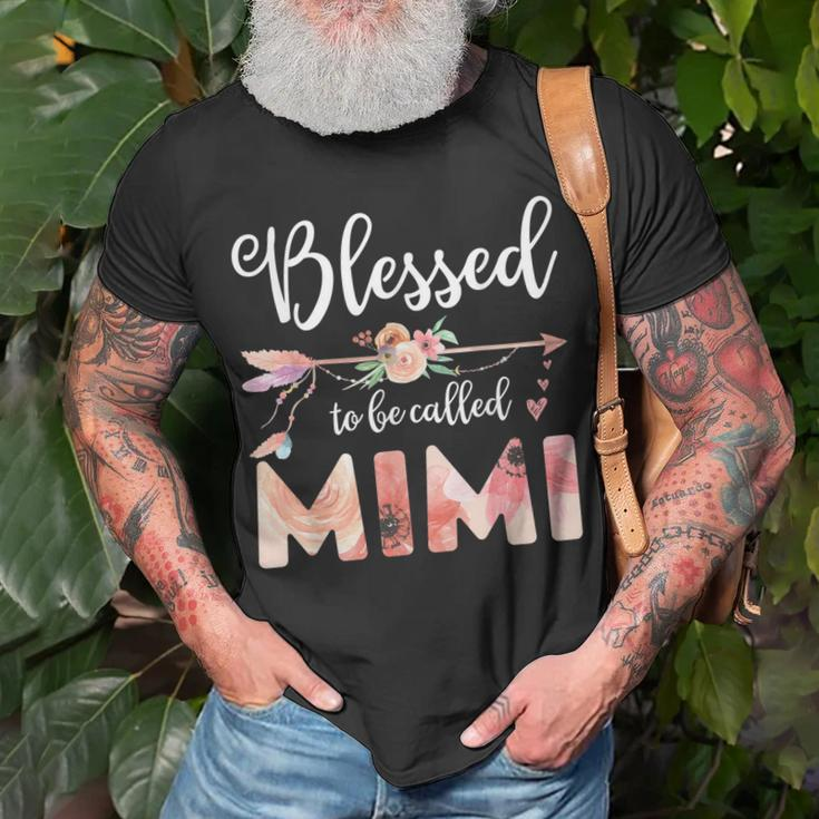 Blessed Mimi Floral Grandma Mothers Day Gift Gift For Womens Unisex T-Shirt Gifts for Old Men