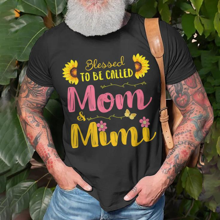 Blessed To Be Called Mom & Mimi Mom Birthday Mother Day Gift Unisex T-Shirt Gifts for Old Men
