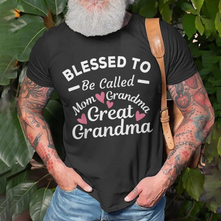 Blessed To Be Called Mom Grandma & Greatgrandma Mothers Day Unisex T-Shirt Gifts for Old Men