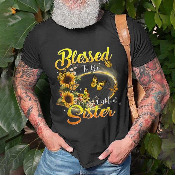 Blessed To Be Called Sister Sunflower Lovers Sister Unisex T-Shirt Gifts for Old Men