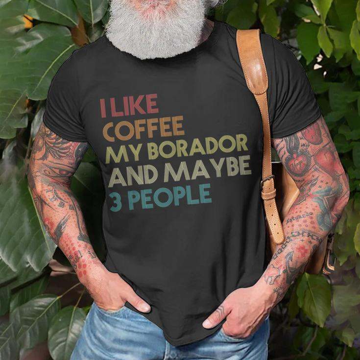 Borador Dog Owner Coffee Lovers Quote Vintage Retro T-Shirt Gifts for Old Men