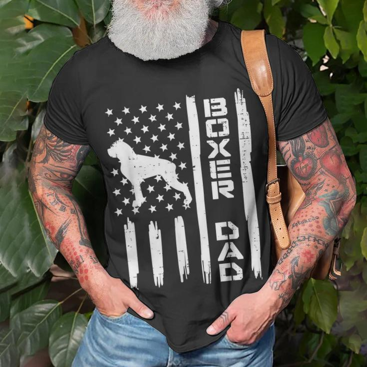 Mens Boxer Dad Us Flag Vintage Patriotic Dog Lover Owner Men T-Shirt Gifts for Old Men