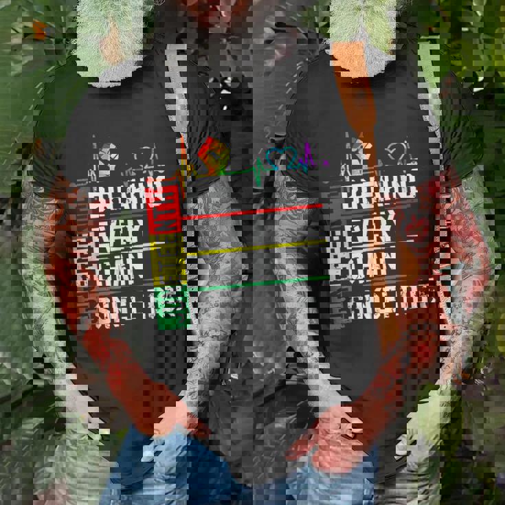 Breaking Every Chain Since 1865 Junenth Black History V2 T-Shirt Gifts for Old Men
