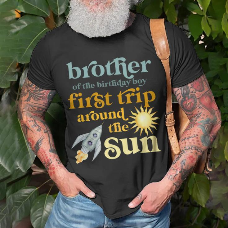 Brother Outer Space 1St Birthday First Trip Around The Sun T-Shirt Gifts for Old Men